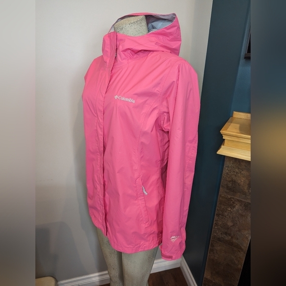 Columbia Waterproof Hooded Jacket pink women's size M - Picture 4 of 17